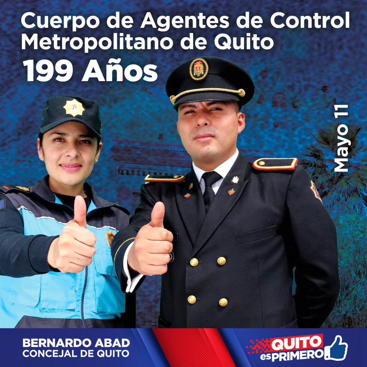 babadmerchan's tweet photo. Un saludo y felicitaciones a 
@agentesdequito por sus 199 años de vida institucional al servicio de la ciudad. 

¡𝗚𝗿𝗮𝗰𝗶𝗮𝘀 𝗽𝗼𝗿 𝘀𝘂 𝘁𝗿𝗮𝗯𝗮𝗷𝗼 𝘆 𝗰𝗼𝗺𝗽𝗿𝗼𝗺𝗶𝘀𝗼 𝗰𝗼𝗻 𝗹𝗮 𝗰𝗶𝘂𝗱𝗮𝗱 𝘆 𝗹𝗼𝘀 𝗾𝘂𝗶𝘁𝗲ñ𝗼𝘀! https://t.co/BYPhHtMZVJ