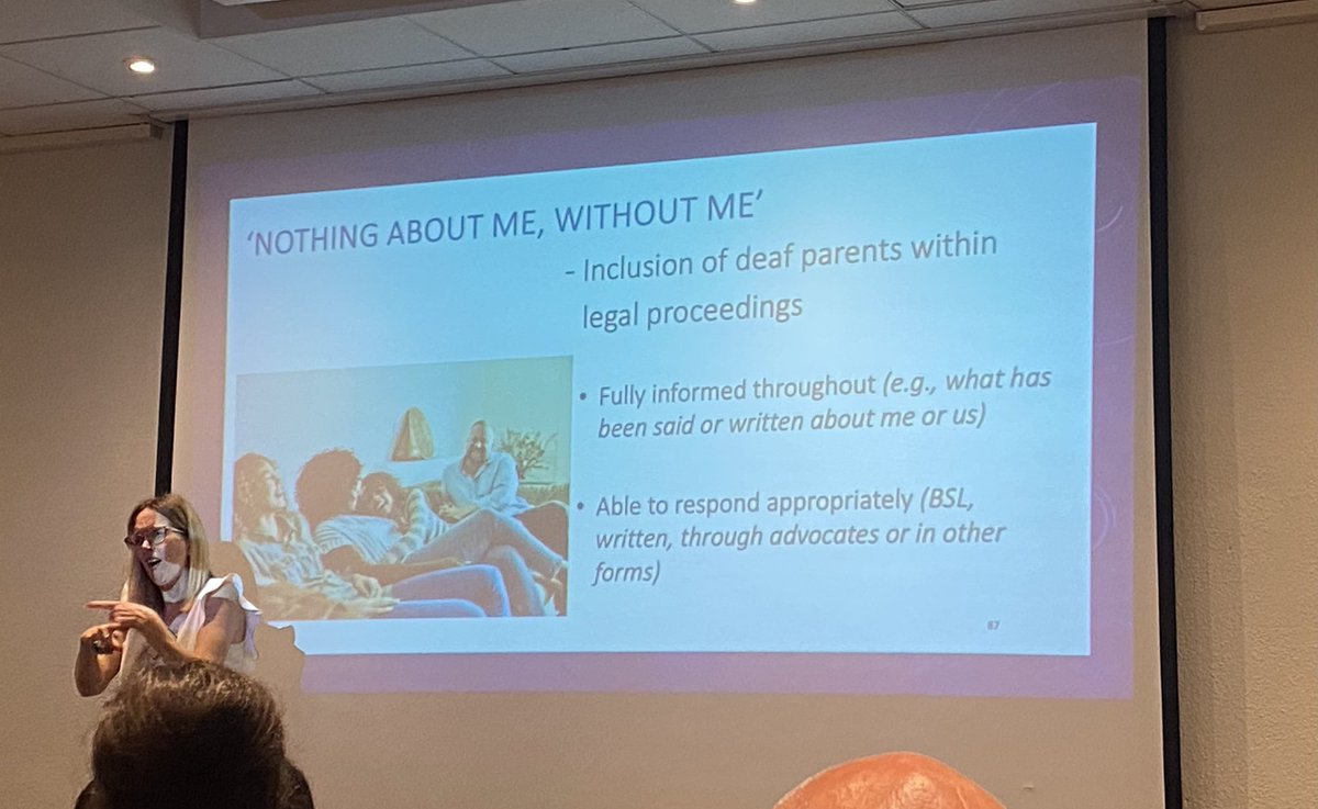A key theme at the #BSLLegal conference today was the need for interpreters and professionals to work together for improved outcomes for Deaf people accessing the legal system.   

Congratulations to the organisers and presenters - a really useful conference.