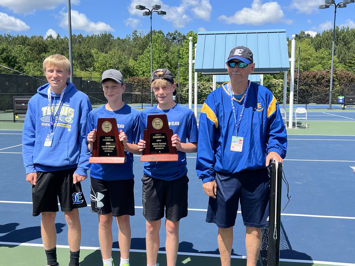 Eno River's Nathan Bermeo takes down defending champion Nikhil Deshpande of Langtree Charter to claim the 1A singles title. Elkin's Aidan and Connor Ballard run away with the 1A doubles championship against Triangle Math & Science's Prahalad Srinivasan and Cooper Fielding.