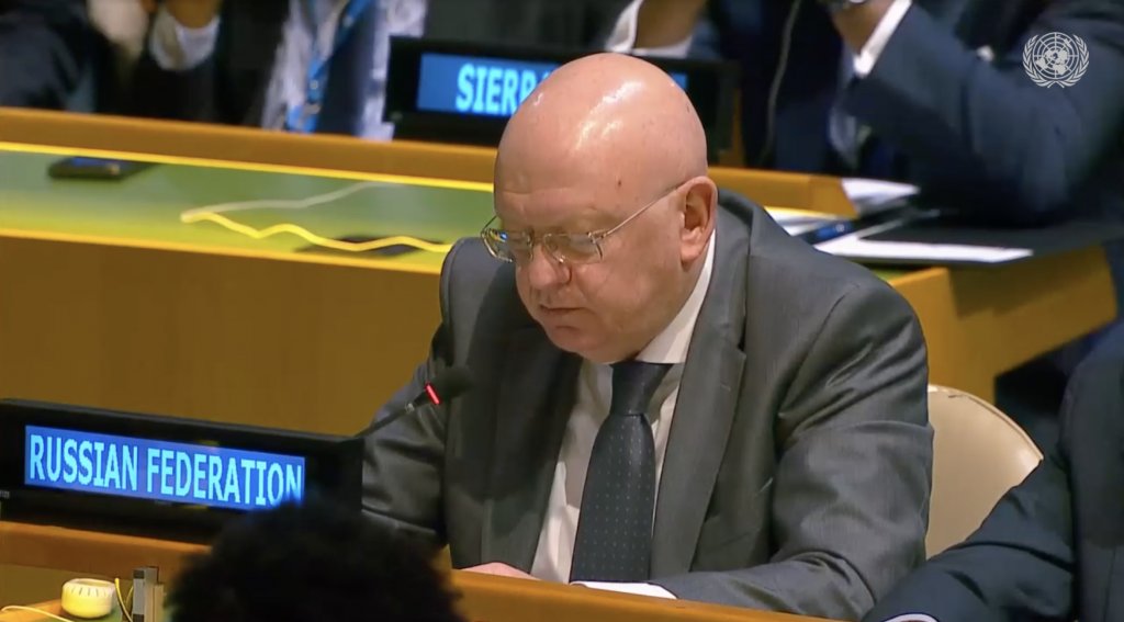 #Palestine must become a full #UN member. It is a moral obligation for all of us. Only full membership will allow Palestine to join the ranks of other members of the Organization and fully exercise the rights that this status implies, said 🇷🇺 PermRep at @UN Vasily #Nebenzia