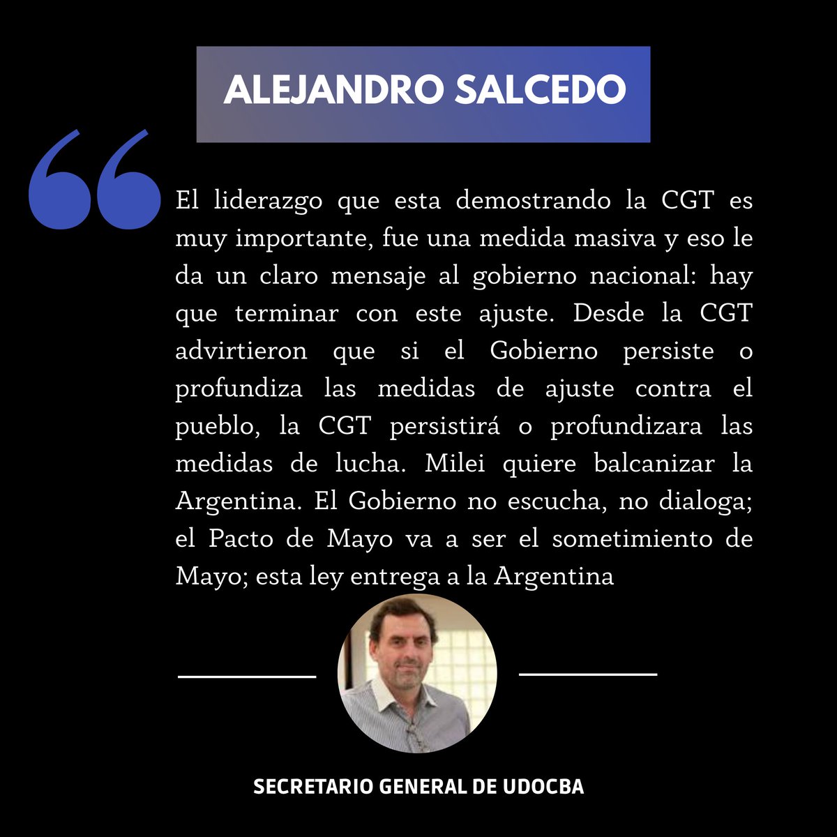 @AlejandrooSalce @udocbacentral @DarioDelArco @ConceptoFM #AHORA ☎️ Alejandro SALCEDO@AlejandrooSalce (Sec. General de @udocbacentral , Sec. Adjunto y Sec. Gremial. Peronista. Sec de Protección de la Niñez CGT) con @DarioDelArco @ConceptoFM ar.radiocut.fm/audiocut/aleja… #BuenSabado #2024