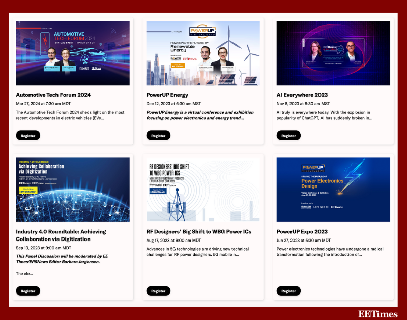 It's National Technology Day! ⚙️ Celebrate by taking a look back at our virtual events - all recorded for you in the #EETimes Event Hub. 
💻 Watch now: arw.li/6019bUgTX

#TechEvents #ElectronicsInsights #NationalTechnologyDay @eetimes