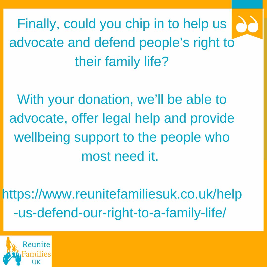 Help us defend the basic right to family life by going to: 

reunitefamiliesuk.co.uk/help-us-defend…

#FamiliesBelongTogether #ChildrensDay