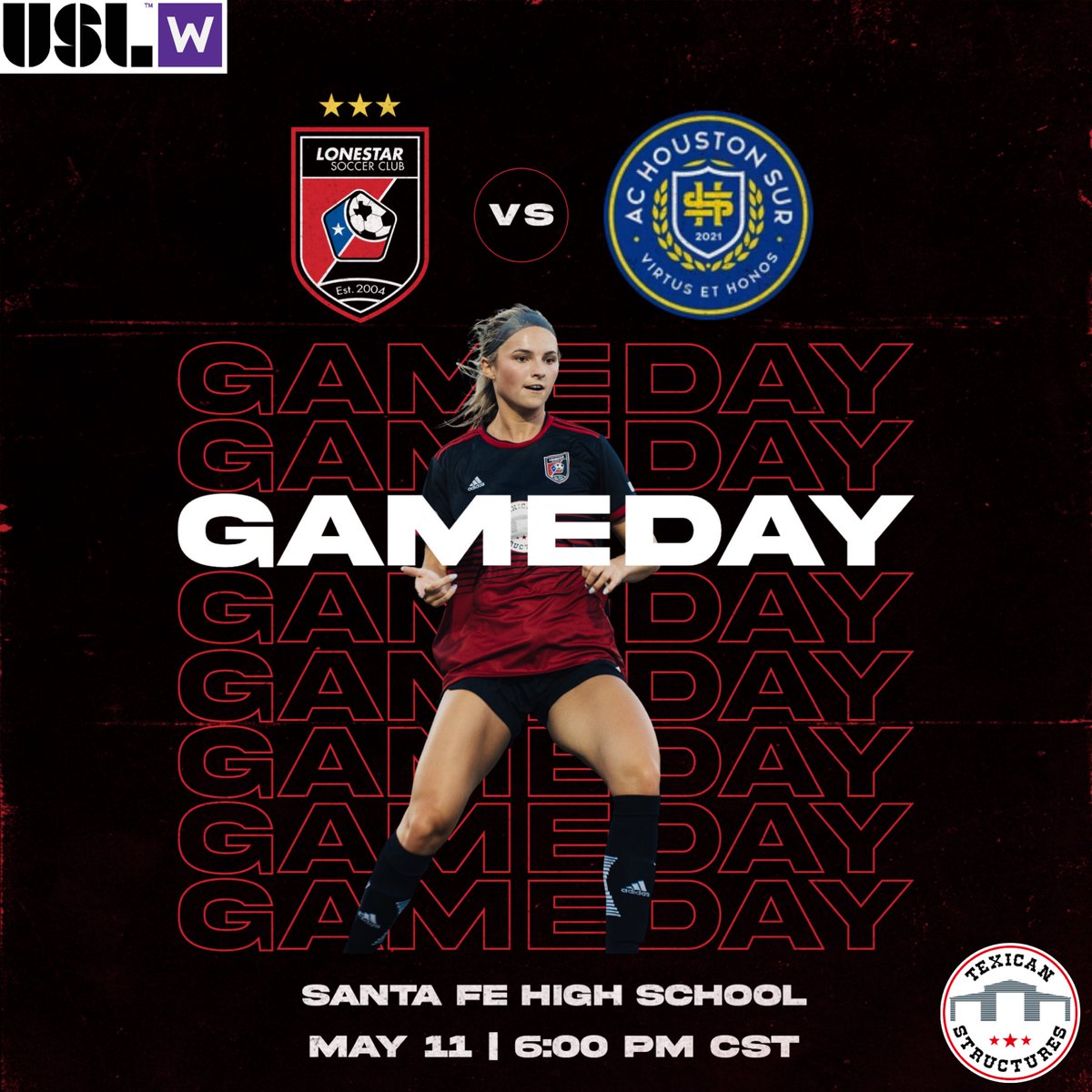 OFFICIALLY @USLWLeague SEASON🔥🤘

We kickoff our inaugural season in Houston vs @HTxSur 

#WeAreLonestar | #ForTheW