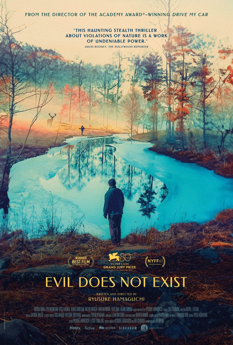 Hamaguchi’s EVIL DOES NOT EXIST is now playing in theaters across the country c/o @janusfilms and @asideshowfilm! For tickets and showtimes: evildoesnotexist.film