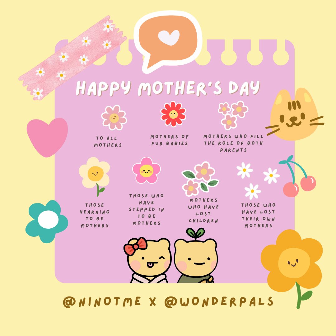 Happy Mother's Day to my wonderpals who bring light, laughter, and love into every moment. Your friendship is a gift that fills my life with joy and warmth. Wishing you all the love and happiness you deserve on this special day. 💐💖 #HappyMothersDay #Wonderpals