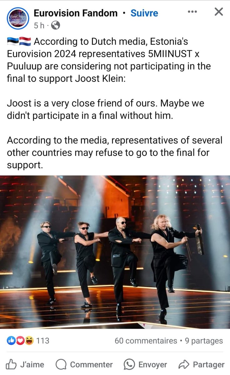 On résume : Le candidat néerlandais a frappé une femme - d'autres candidats se mobilisent pour le soutenir. La candidate israélienne chante en mémoire des victimes de Nova - d'autres candidats demandent son exclusion. Quelle honte. #Eurovision