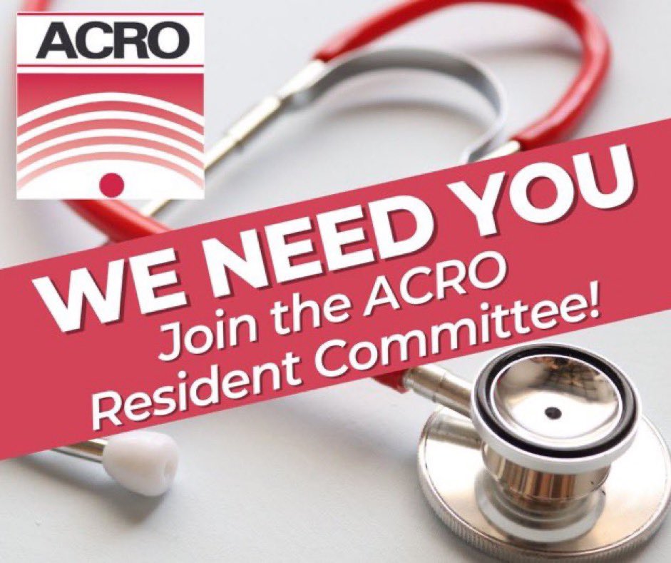 🚨DEADLINE TOMORROW🚨

#radonc residents, tomorrow is your LAST CHANCE to submit your application to be part of our fantastic <a href="/ACRORadOnc/">ACRO - American College of Radiation Oncology</a> resident committee family! <a href="/LeslieChangMD/">Leslie Chang</a> <a href="/GrantMcKenz/">Grant McKenzie M.D.</a> <a href="/MulherkarRia/">Ria Mulherkar Kraft, MD</a> <a href="/JosephKwonMD/">Joseph Kwon</a> <a href="/StephDudzinski/">Stephanie Dudzinski MD, PhD</a> 

Don’t miss out!

acro.org/page/residentC…