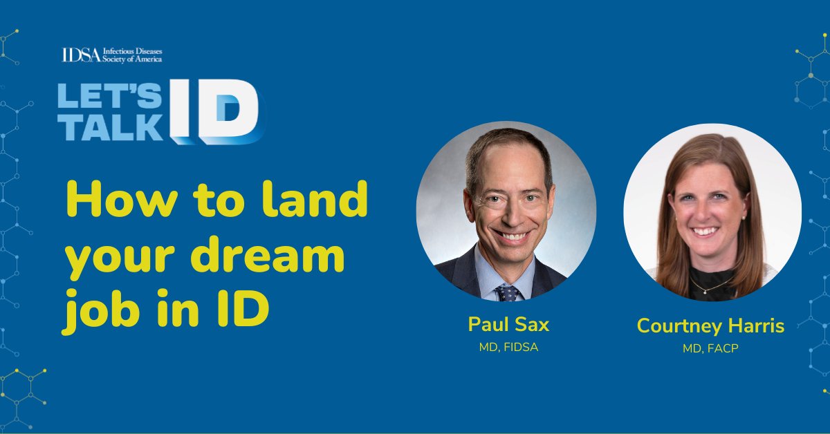 New #LetsTalkID out now! How to land your dream job in ID. 💭✨

ID physician <a href="/CourtHarrisMD/">Courtney Harris, MD, FACP</a> tells <a href="/PaulSaxMD/">Paul Sax</a> about her experience job hunting as an ID fellow and shares tips on finding your dream job in infectious diseases.

Transcript: bit.ly/3WDRXNs