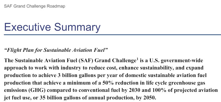 Mandates and blending credits weren’t enough for the US to reach its goal of 36BG of #biofuels by 2022.

To achieve the SAF Grand Challenge, the govt needs to back strong, stable policies that support both the production & use of #SAF thru 2050, not just 2027 (when #45Z expires).