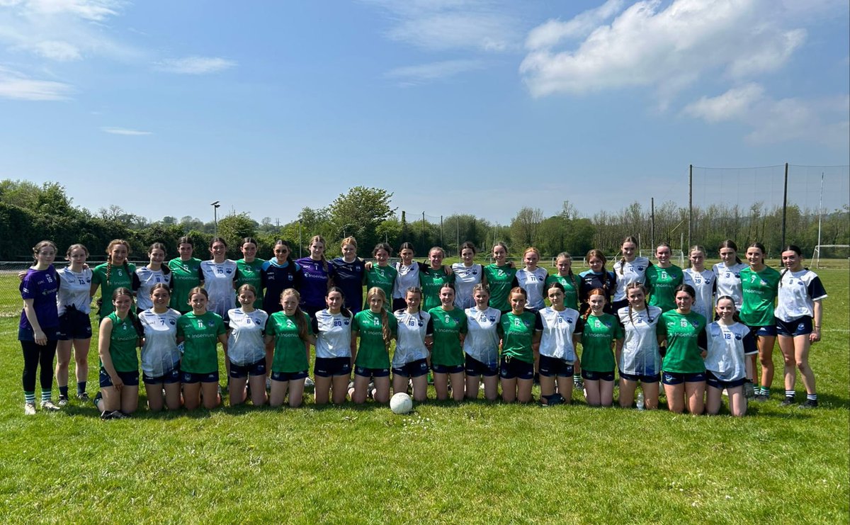 Our U16 A team were enjoying the sunshine today in Cappoquin where they took on a strong Waterford U16 team in a good tough challenge match. Well done girls & management 👏