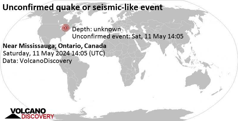 St Lawrence Seaway 
—continues to separate

Reported quake or seismic-like 
event: Halton, 23 km south of Mississauga, 
Ontario, Canada, May 11, 2024 10:05 am (GMT -4) - 7 hours ago

Did you know that the Great Lakes, Finger Lakes, the Seaway, Mississippi River and Ohio River are