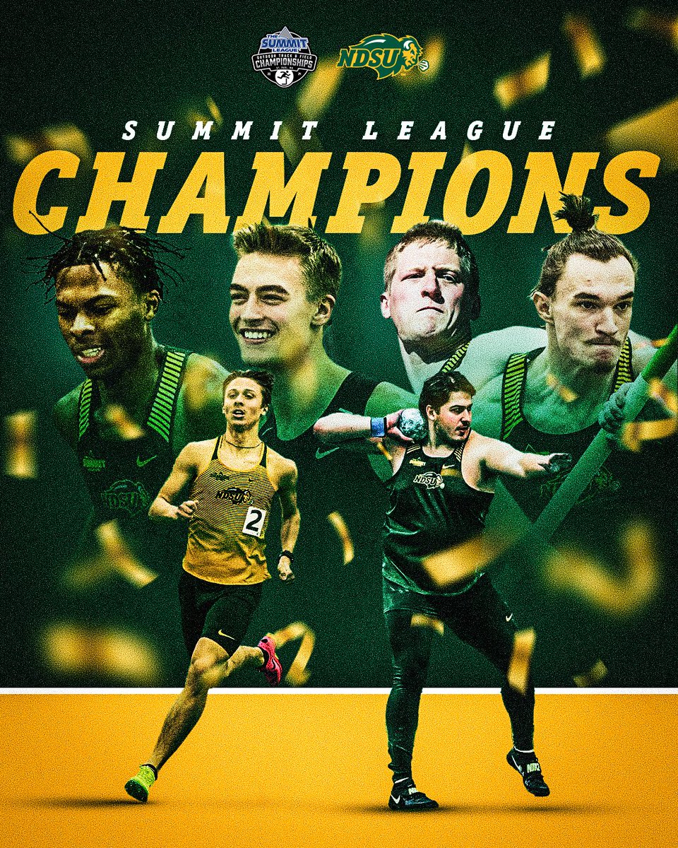 14 straight Summit League Outdoor team titles for the North Dakota State men!