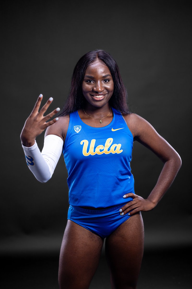 Yanla Ndjip-Nyemeck (13.08) finishes second in her heat of the women's 100m hurdles to qualify for Sunday's final at the Pac-12 Championships! #GoBruins x #Pac12TF