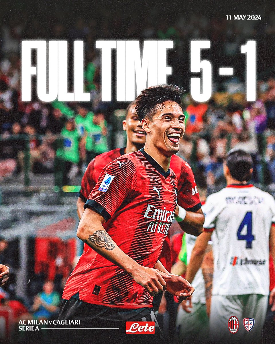 Goals galore 😎 #MilanCagliari #SempreMilan Brought to you by @Acqua_Lete