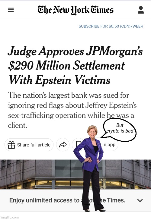 Not a single word about this has been uttered by @SenWarren and she had Jamie Dimon sitting right across from her where she had every opportunity to grill him on this scandal. Why didn't she? We already know.