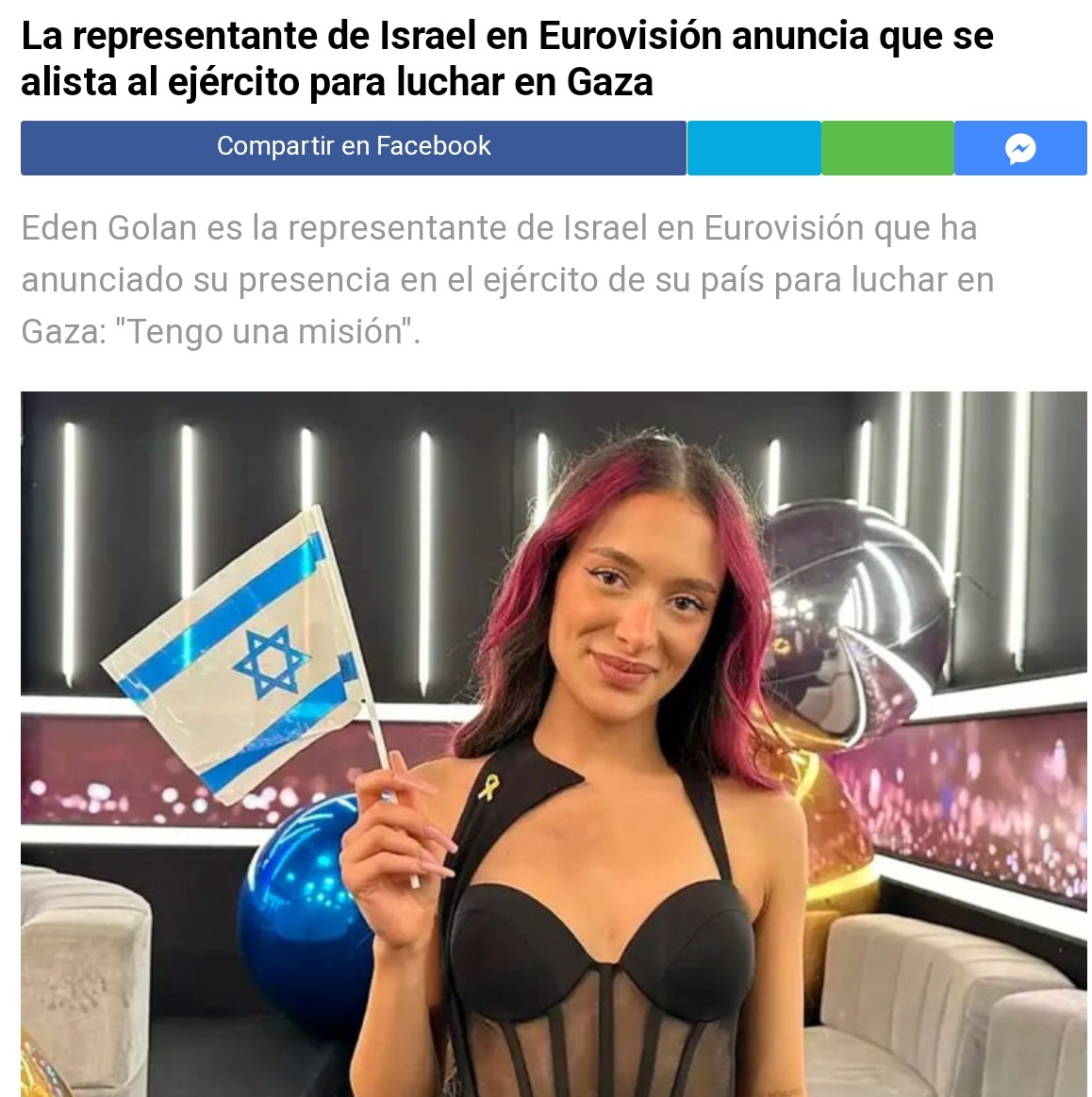 #BoicotEurovision2024. Está tiparraca NAZI, en cuanto acabe su actuación se va alistar al ejército para seguir asesinando a niños y niñas, y hoy toda Europa aplaudirá su actuación y seguro la dan ganadora, para no quedar a mal con el asesino Netanhay