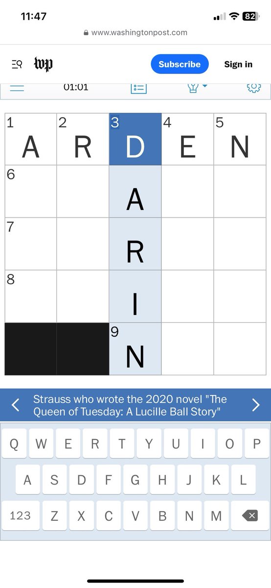 Guess who was an answer in the Washington Post crossword??