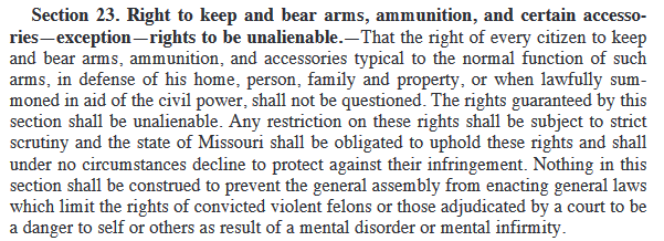 @JimBatesForMO @MomsDemand So... you are running on the platform of implementing unconstitutional (illegal) laws?

This is awkward...
Article I, Section 23 Missouri Constitution[sos.mo.gov/CMSImages/Publ…]