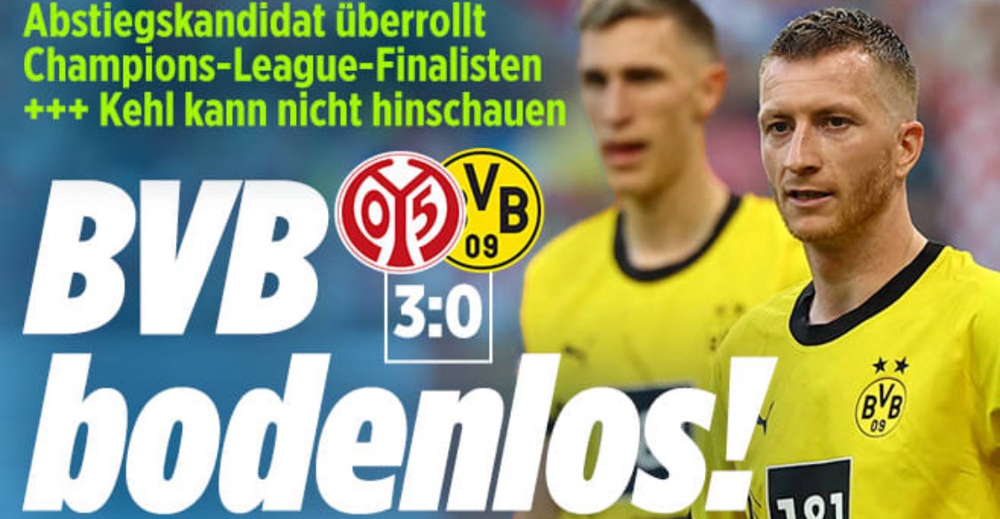 Arbeitsverweigerung, Wettbewerbsverzerrung, Charakterlos ohne Rückgrat? Einfach nur Borussia Dortmund.

#M05BVB