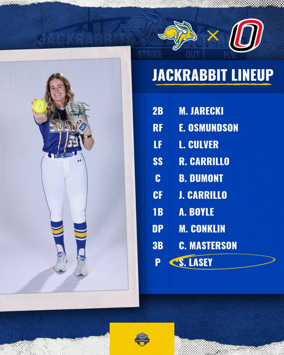 Shannon gets the nod in the circle as we sit 10 minutes away from 1st pitch at Jackrabbit Softball Stadium! #GoJacks 🐰