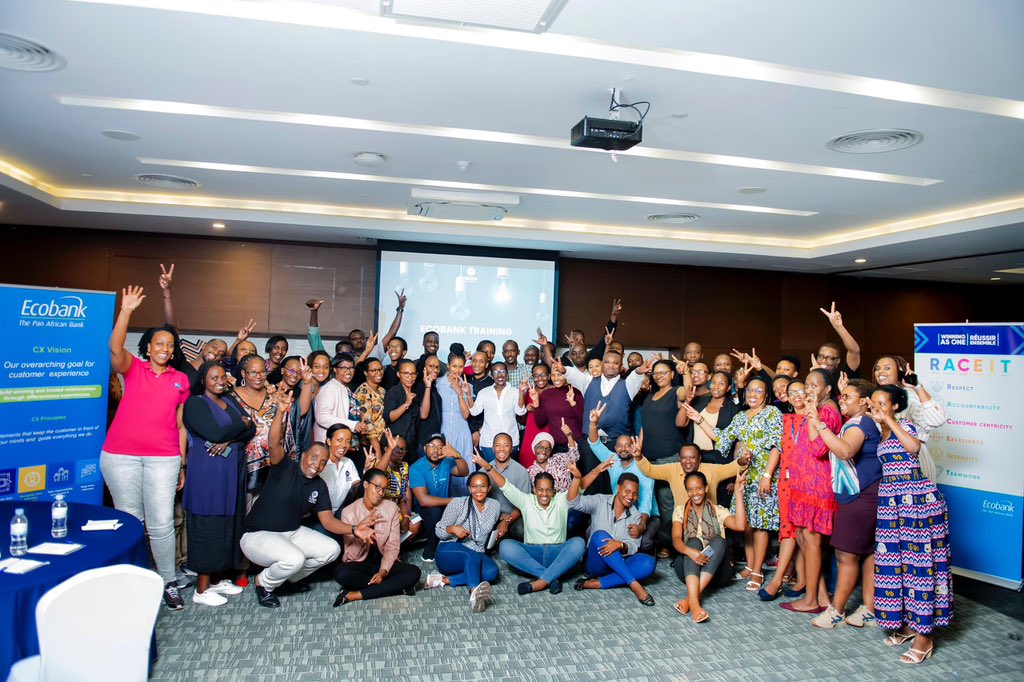 Today was day 1 of our 2-days customer experience training to sharpen our skills and strengthen our commitment to delivering excellence. Our team dived into the core of our culture, teamwork and customer experience.

#AbetterWay #EcobankRW