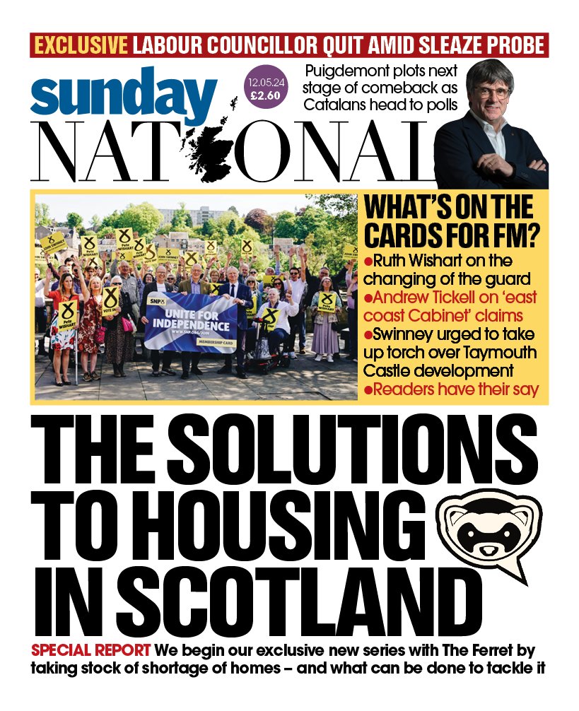 Tomorrow's front page: Finding solutions for the shortage of available housing. PLUS: News and analysis as John Swinney takes the reins as First Minister