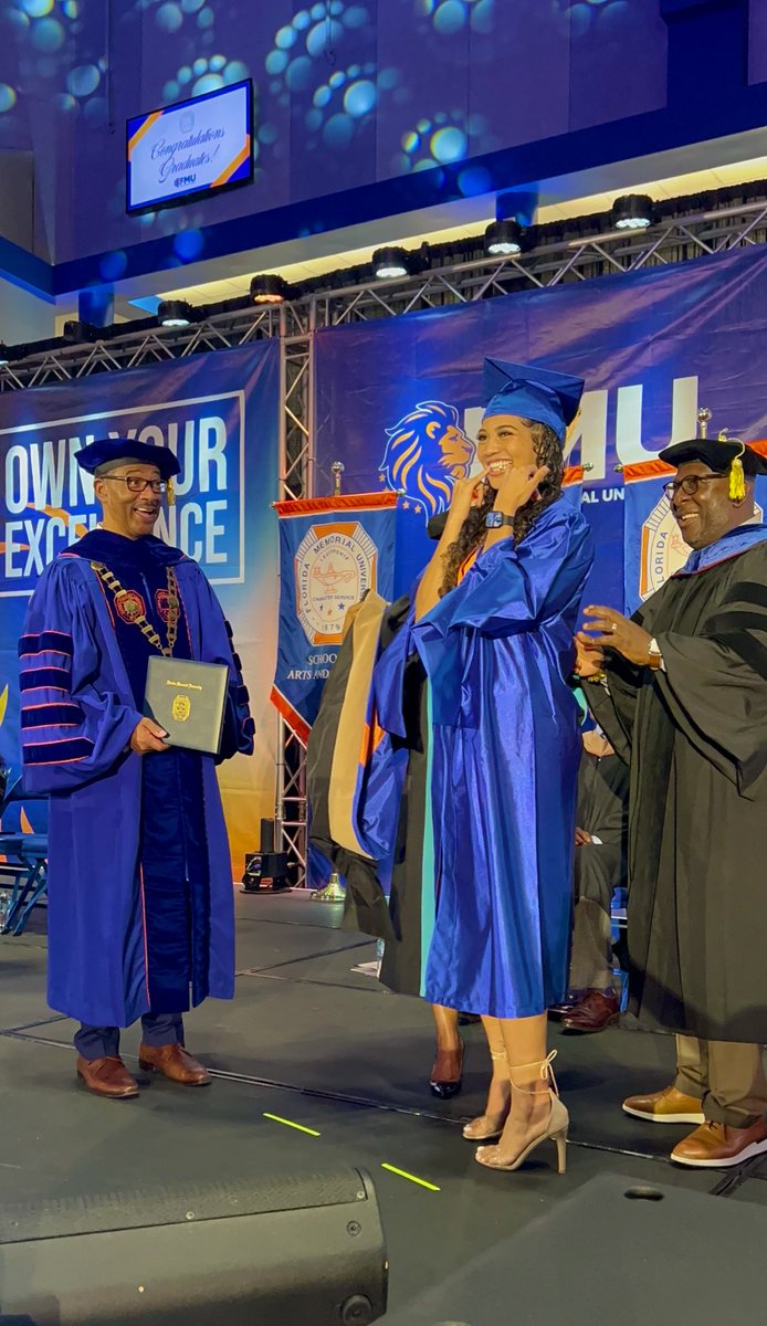 The most iconic picture of my college career. Thank you Florida Memorial University for giving me another opportunity to further my education as well as my collegiate career. I am now a Proud Alumni of two Miami Gardens institutions. I wouldn’t change a thing. 💙🦁 #Ilovemyhbcu