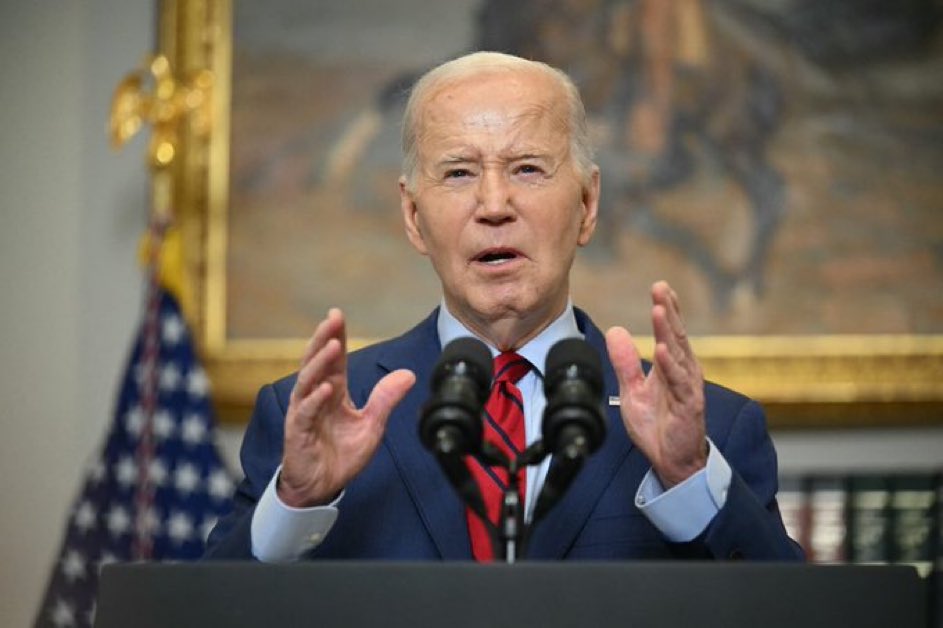 Biden claims that Gaza ceasefire is possible 'tomorrow' if Hamas frees Israeli detainees. No one will reject this offer if you are honest but we all know you are complicit in this genocide!