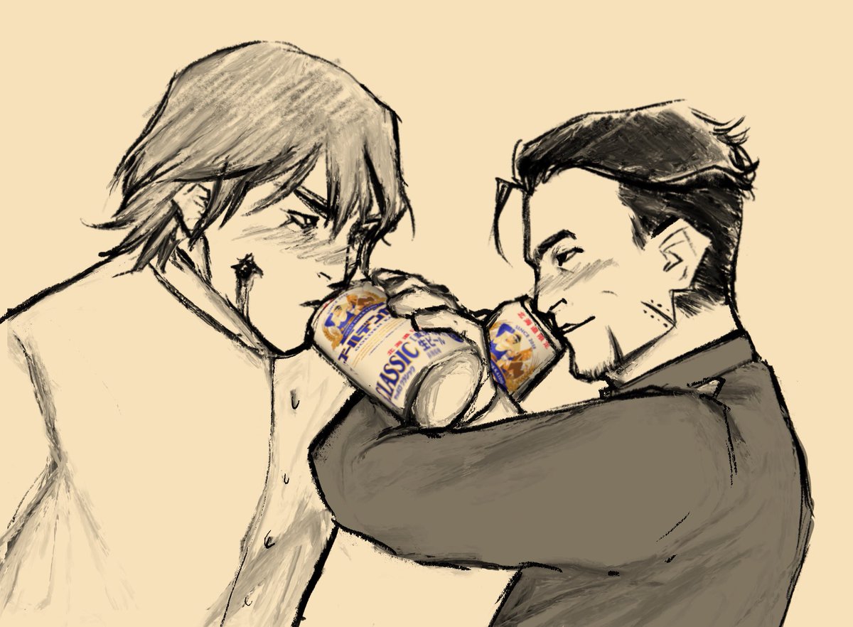 What curious beverage are they having #vasio #goldenkamuy