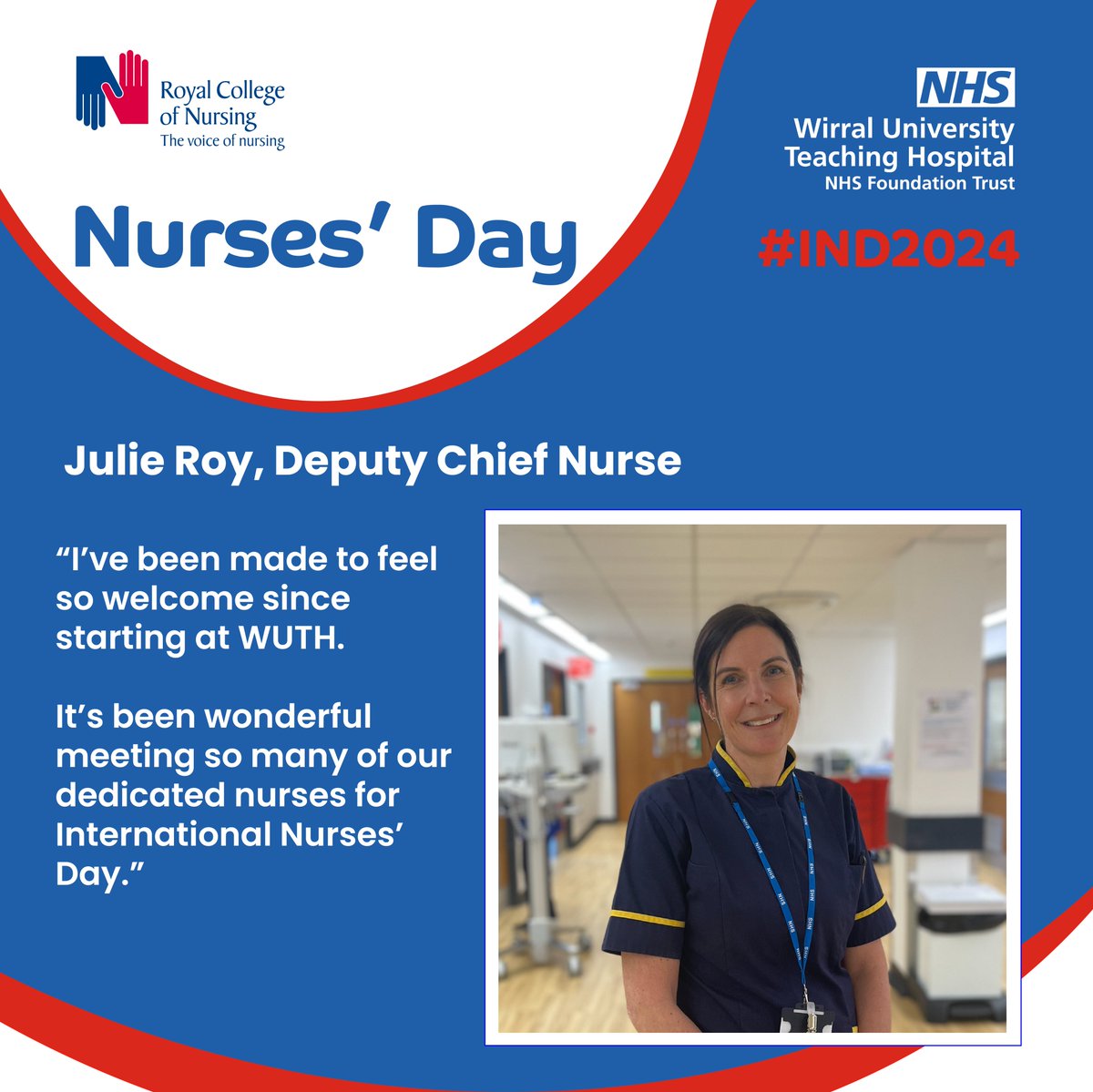 Julie Roy, Deputy Chief Nurse, shares her gratitude for our dedicated nurses at WUTH. #IND2024 #OurNursesOurFuture @WHHNHS 👩‍⚕️👨‍⚕️💙