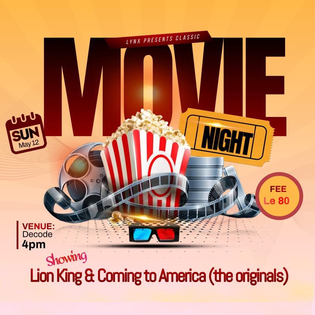 Tomorrow  May 12th 4pm #Decode 
we bring to you two classics. We have been waiting for this day and it is finally here. 

We hope you’ll enjoy the experience as we take you back to the  80’s & 90’s

#LionKing #ComingToAmerica 
#SaloneX #SaloneTwitter #FreetownStories
