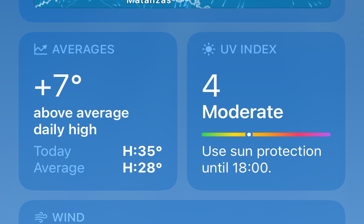 I’m quite obsessed with the “temp vs normal” part of Apple weather app, check it daily. It’s been hotter than normal 97/100 times , often 3-6 degrees C , as much as 10 degrees in Brazil, which does raise questions. In Barcelona 2 weeks ago everyone said it was super cold but…