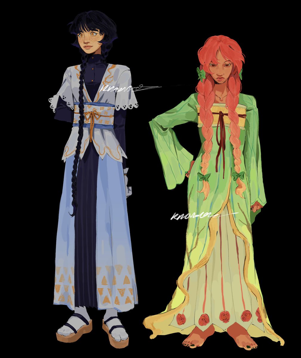 hai if anyone’s interested in single full body like these for $75 a piece please dm me or comment ive got 2 slots (ocs belong to @/jugokove_)