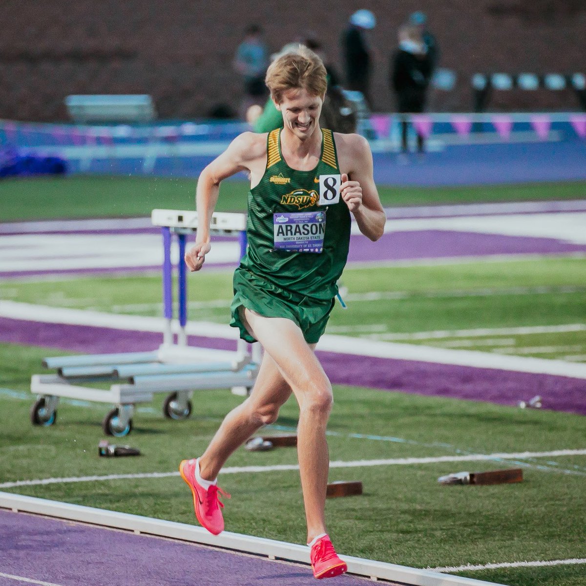 Jake Arason finished 6th in the Summit League 5,000m, bringing home 3 key team points for the Bison.