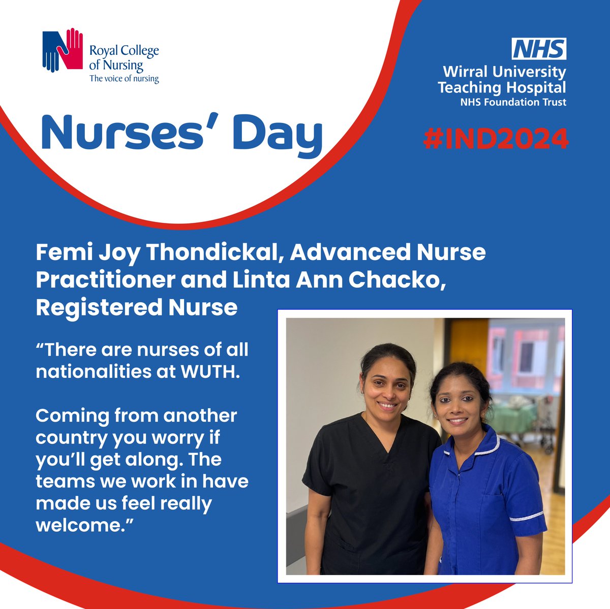 Celebrating diversity on #NursesDay. Let’s honour the incredible contributions of our team. #IND2024 #OurNursesOurFuture @WHHNHS