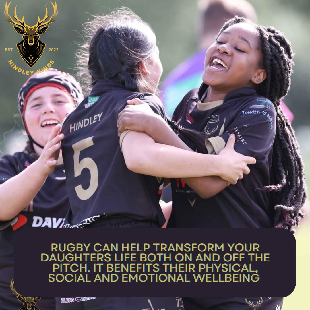 ⚫️🟡🫎𝗝𝗢𝗜𝗡 𝗧𝗛𝗘 𝗕𝗟𝗔𝗖𝗞 𝗔𝗡𝗗 𝗚𝗢𝗟𝗗 𝗧𝗢𝗗𝗔𝗬!🫎🟡⚫️
Have you ever wondered if rugby league is right for your daughter? 
Check out this amazing shot byclub photographer @PhotoMks 
Just weeks ago these girls didn't even know each other!
#blackandgold #upthehinds