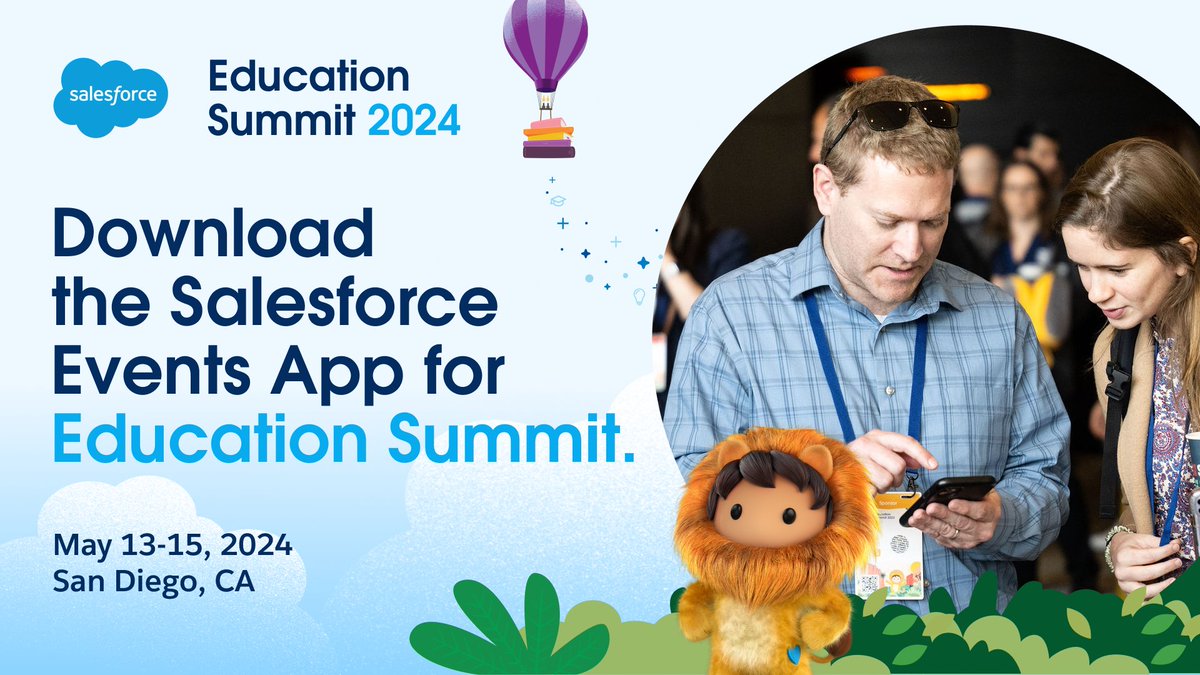 Go mobile with #EduSummit24 on the Salesforce Events App. You can now navigate must-see sessions, trail maps and discover hands-on activities based on role and product interests. ▶️ Google Play: sforce.co/3EksE8E 📲 Apple App Store: sforce.co/3ZcisIX