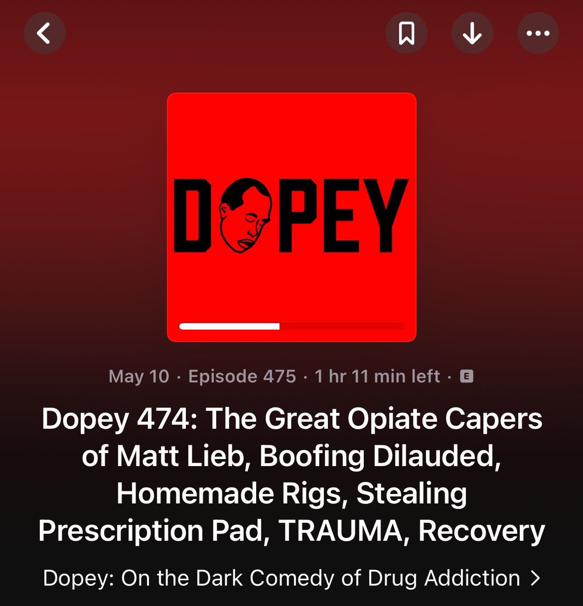 I went on this terrific podcast called <a href="/Dopeypodcast/">Dave & Chris</a> talking about my history with opiates! Listen to it wherever you get your podcasts.