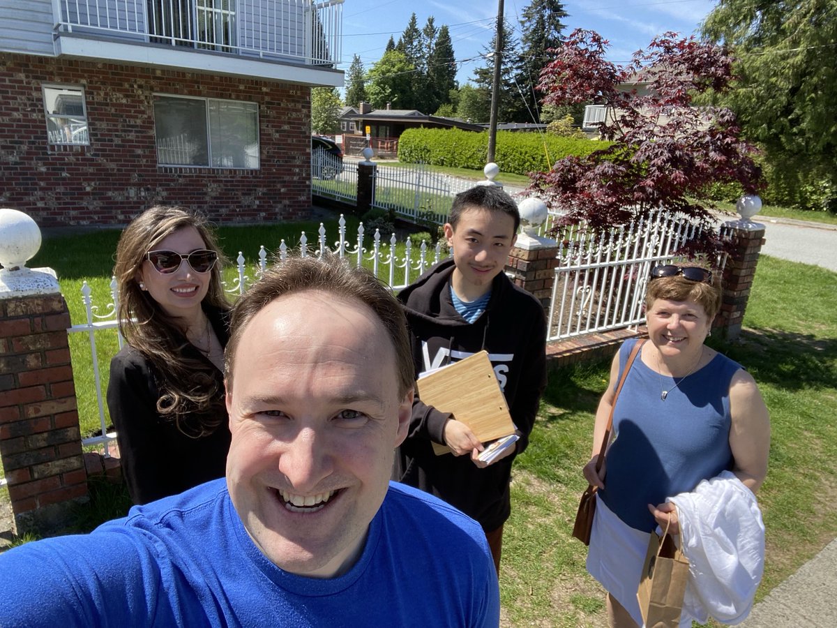 Great Super Saturday of door knocking in Lynn Valley with a wonderful group of volunteers. Lots of good conversations at the doors about traffic, health care, affordability, and seniors care. #bcunited #northvancouver