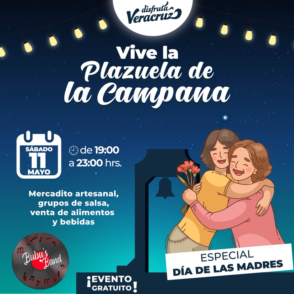 ¡Celebremos a mamá en ‘Vive la Plazuela de la Campana’!👩🏻💖 Podrás disfrutar de una gran variedad de productos locales, música y el mejor ambiente este 11 de mayo de las 19:00 a 23:00 hrs.