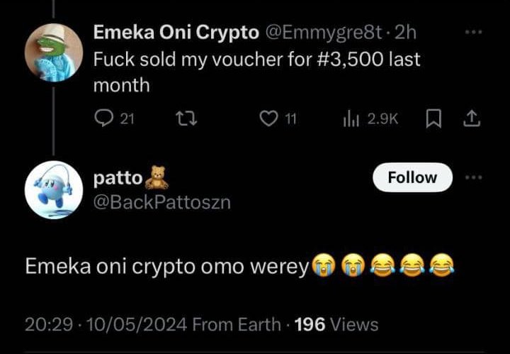 I've finally found the Emeka @Crypto4bailout always tell us about. 😭😩 $SHC