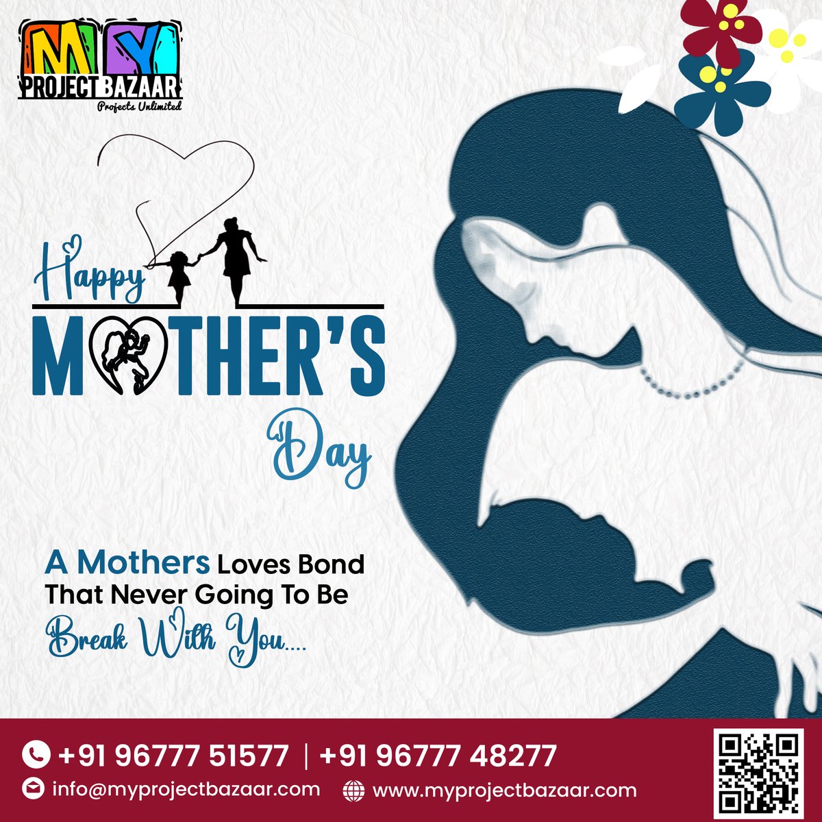 🌸 Happy Mothers Day to all the incredible moms out there! 🌸 

#myprojectbazaar #AllDomains #php #PHPProjects #FinalYearProjects #InnovationHub #HappyMothersDay #ProjectSuccess#MyProjectBazzar #Django #CodingRevolution