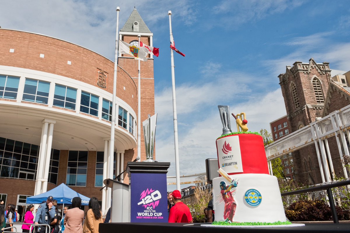 It was an incredible day in the @CityBrampton as the @ICC and @canadiancricket brought the legendary @T20WorldCup Trophy to the city. 🏆   Thank you to everyone who joined us to celebrate #Brampton's love for cricket and bid farewell and good luck to Team Canada as they prepare…