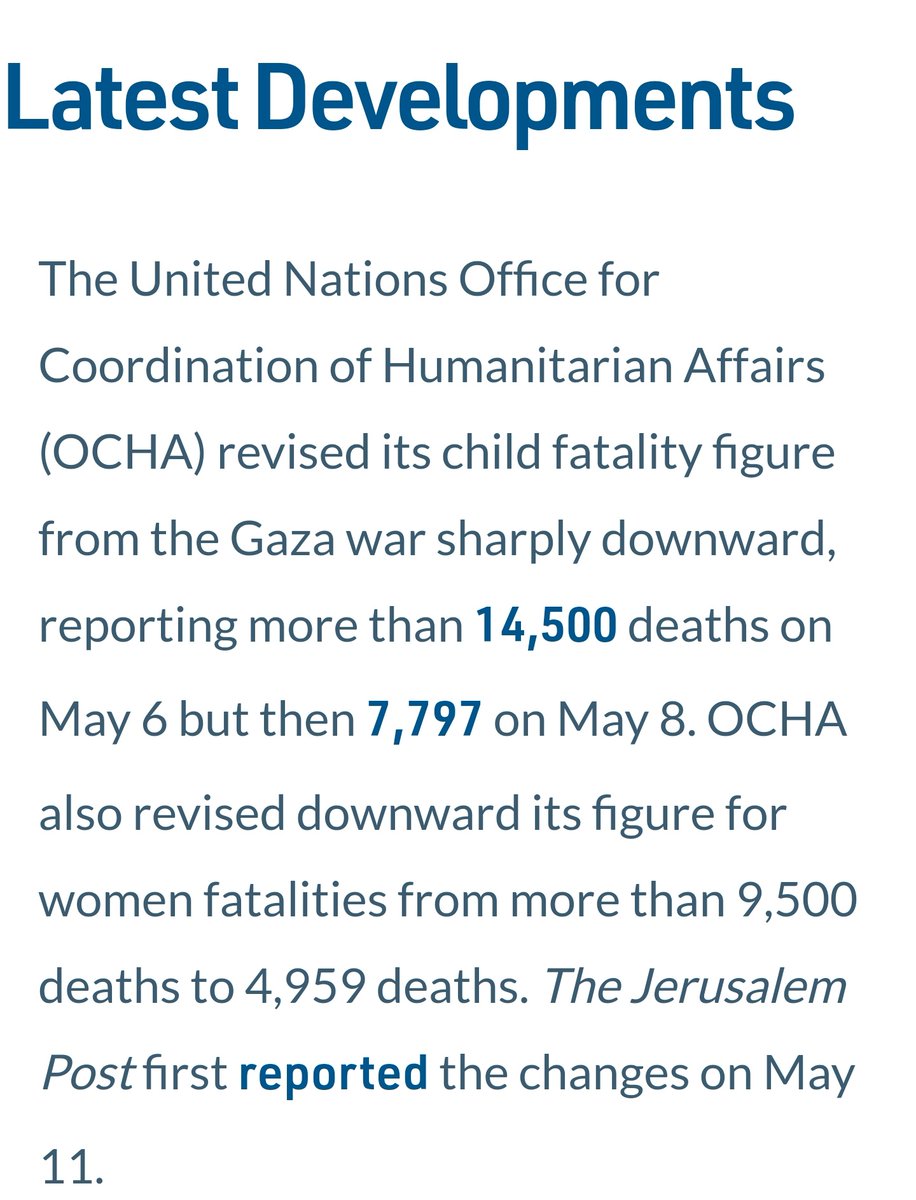 FDD Flash Brief: The United Nations Office for Coordination of Humanitarian Affairs revised its Gaza child fatility figure from 14,500 on May 6 to 7,797 on May 8. With words from @adesnik and @JoeTruzman. fdd.org/analysis/2024/…