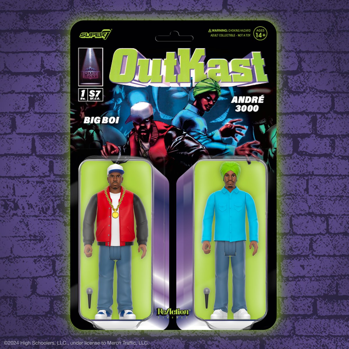The Southern Players have arrived! This 2-pack of OutKast ReAction Figures is inspired by the cover art from the iconic duo’s second studio album, “ATLiens”. Available now at Super7.com! #Super7 #OutKast