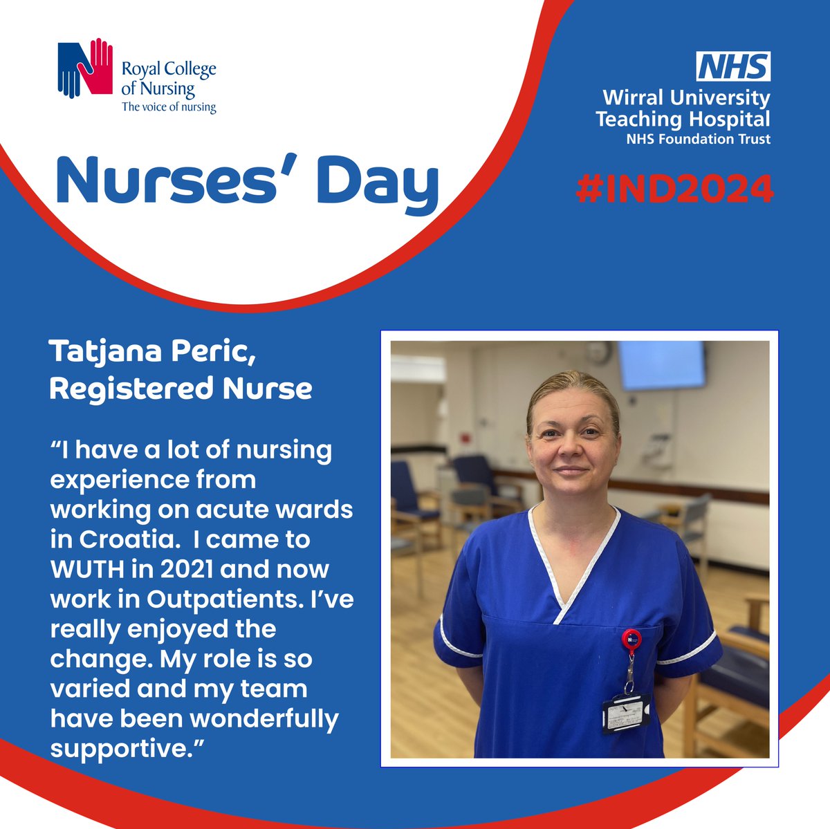 Let’s honour nurses like Tatjana who make a difference every day. Their dedication and adaptability inspire us all.💙#NursesDay #HealthcareHeroes #ThankYouNurses 🙌 #IND2024 #OurNursesOurFuture @WHHNHS