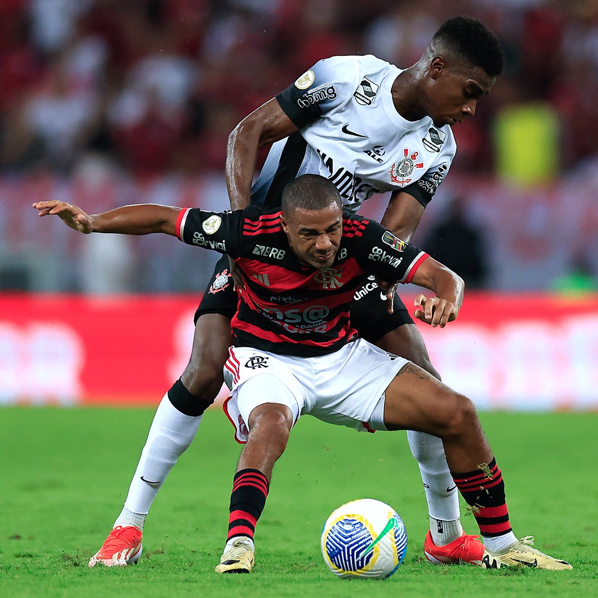 ⚫️⚪️ | O Flamengo registrou nove finalizações certas contra o Corinthians, sendo o seu maior número em um jogo do Brasileirão Série A desde abril de 2023, quando teve 13 finalizações certas contra o Botafogo. 📸 | Divulgação / Brasileirão