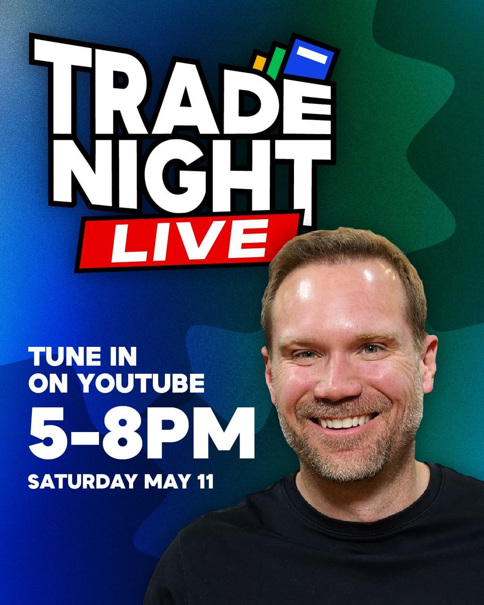 We're LIVE right now for the May Trade Night at @CardsHQShop! Tune in 👉 youtube.com/watch?v=h42cMa…